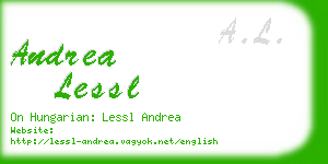 andrea lessl business card